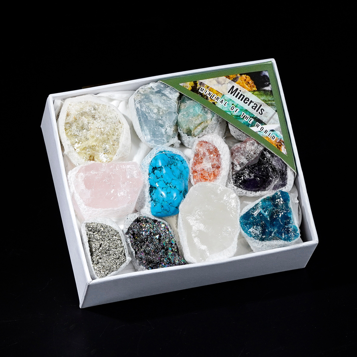 Scatolina regalo bianca - minerali misti