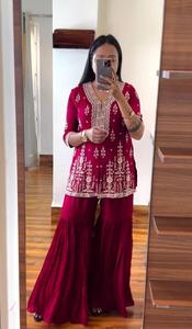 High Grade <strong>India</strong> Women Suit Sharara Type Collection Price Women Wholesale Rate Ready Made Handmade Premium - Product Image 3