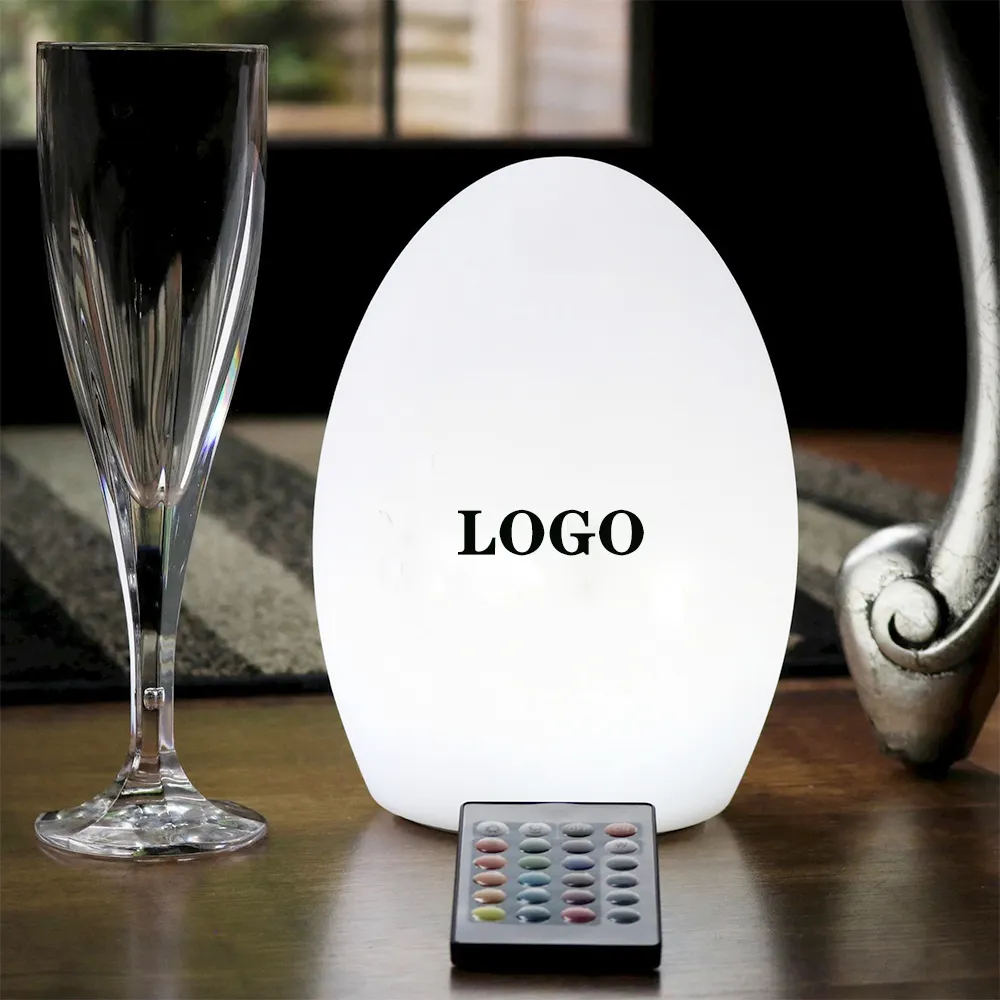 Akülü şarj edilebilir LED yumurta şekli masa lambaları 16 renk değiştirme LED masa lambası LED dekorasyon bar masası masa lambası s