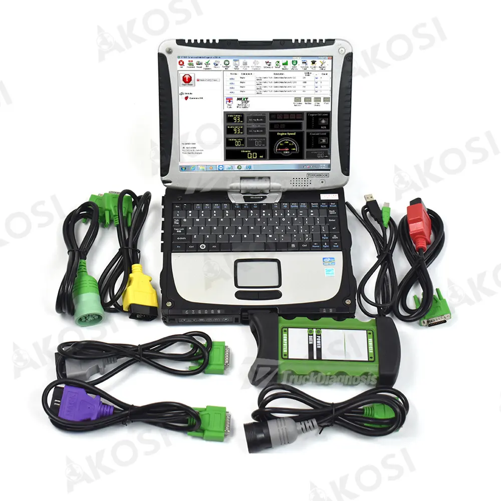 For JPRO Diagnostic Tool DLA+2.0 Vehicle Interface Diesel V2023 software Heavy Duty Truck Scanner Fleet High+CF19 laptop
