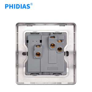 British Standard Golden Acrylic 1 Gang Push Button Wall <strong>Switch</strong> <strong>with</strong> LED Light <strong>Multi</strong> <strong>Functional</strong> Electrical 16A 3Pin <strong>Socket</strong> - Product Image 3