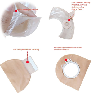 Sac de colostomie à haute barrière opaque à deux pièces, désinfectant, certifié CE, 16*28 cm, pour soins de stomie et d'iléostomie, best-seller - Product Image 5
