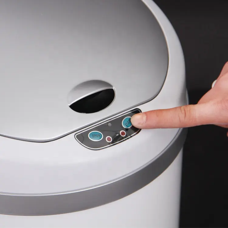 High quality 50 liter household kitchen stainless steel automatic smart sensor trash can
