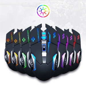 Tragbare wiederauf ladbare Silent 2.4G USB Optische 6D Computer RGB LED Glowing Rgp Gamer Wireless Gaming Mäuse Maus mit Seiten tasten - Product Image 2