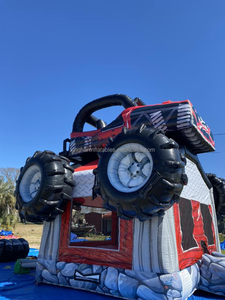 Commercial <strong>Fun</strong> Run <strong>Game</strong> Bouncy Castle for <strong>Kids</strong> with Slide Combo Truck Car Theme Inflatable Obstacle Course - Product Image 4