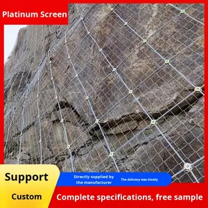 ตาข่ายป้องกันการล่มสลายของภูเขาแบบพาสซีฟ รูปทรงเพชร ทำจากลวดสลิงเหล็ก สำหรับป้องกันภัยภูมิศาสตร์ - Product Image 4