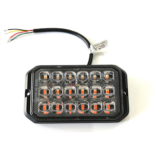 ECE R10 ECE R65 Class 2 <strong>LED</strong> Surface Mount Grille 18 <strong>LED</strong> Flashing Hazard Lighthead Strobe Light SA7025-18 - Product Image 1