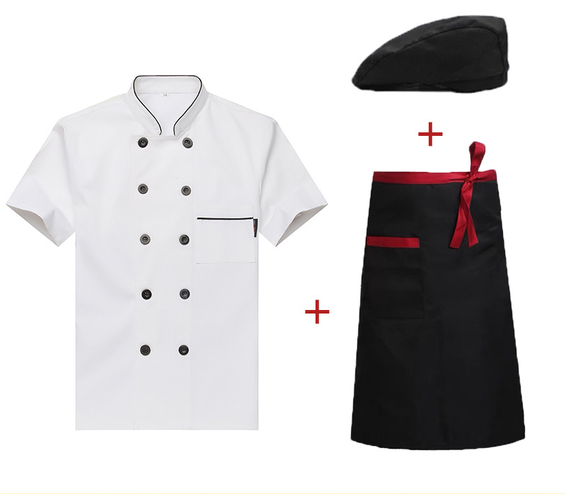 Abbigliamento Bianco + Grembiule + Cappello