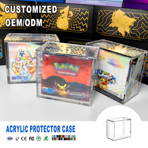 Cao Cấp Nắp Từ Elite Huấn Luyện Viên Hộp Đóng Cửa Rõ Ràng Acrylic EMB Thẻ Bảo Vệ Booster Hộp Trường Hợp Hiển Thị Cho Pokemon - Product Image 1