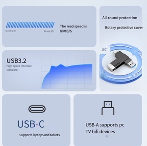 Yüksek hızlı 64GB USB 3.0 Flash sürücü BU100 büyük kapasiteli tip-c çift arabirim cep telefonu bilgisayar için çift amaçlı Metal - Product Image 5