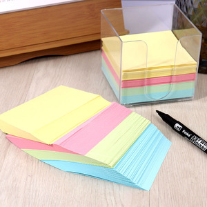 Foska, venta al por mayor, adhesivo de notas adhesivas personalizado, bloque de notas de papel de 4 colores, almohadillas de papel coloridas para escribir, papelería - Product Image 5