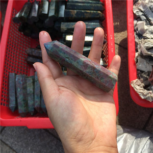 Natural Polished Healing Reiki <strong>Ruby</strong> Zoisite Epidote <strong>Rock</strong> Quartz Stone Single Terminated Crystal Wands Obelisk Tower Point - Product Image 4