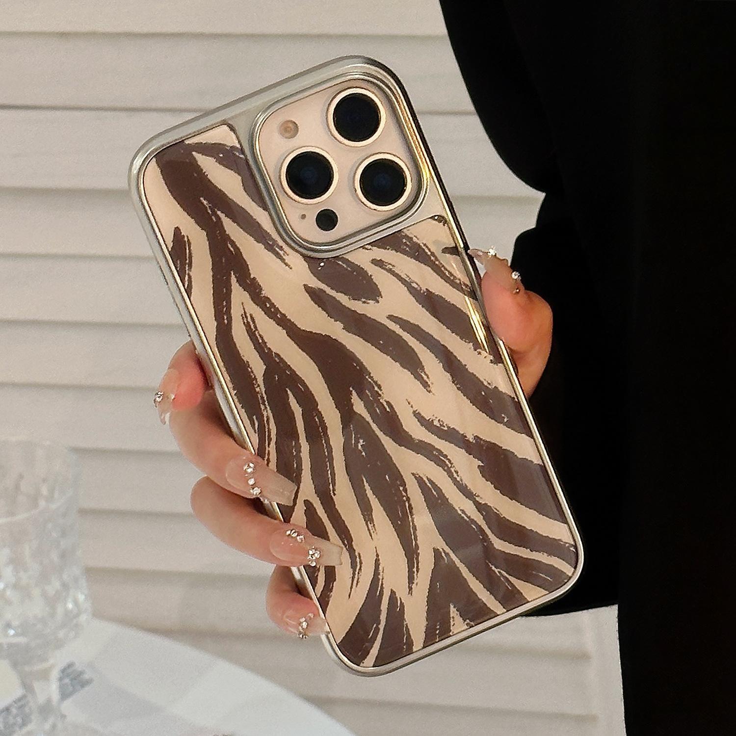 Silver-edged brown rice zebra pattern