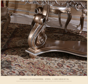 Mr saray fransız tarzı yemek masası ve sandalye kombinasyonu Set lüks Neoclassical katı ahşap 2.2 M yemek masası ev Villa için - Product Image 3
