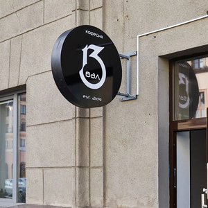 Bán buôn ngoài trời Tùy Chỉnh nhôm khung tròn hộp Đèn hai mặt dấu hiệu quảng cáo - Product Image 3