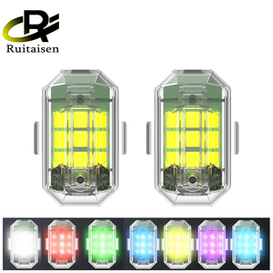Car <strong>LED</strong> Anti-collision Warning Light Signal Light <strong>RC</strong> Drone with Strobe <strong>Lamp</strong> Remote Control 7 Colors Flash Turn Signal Indicator - Product Image 1