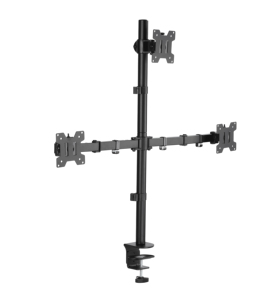Üç masaüstü üçlü monitör kol braketi Vesa 100*100 bilgisayar ekran 32 inç için montaj braketi destek masası montaj standı - Product Image 1