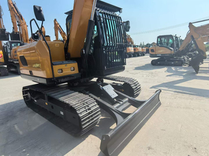 XE85F 8 טון חופר חופר זחל קטן עם קו צינור הידראולי ורשת מגן