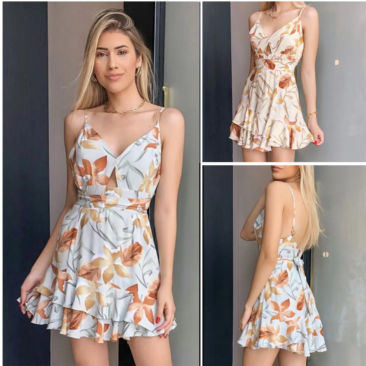 Vestido Sexy con cuello en V sin mangas para mujer, camisa con estampado de estación independiente de Europa y América, ropa deportiva de verano