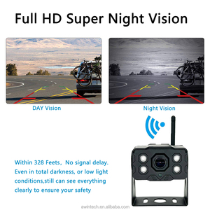 Awintech 2 * cámara de visión trasera inalámbrica impermeable visión nocturna SISTEMA DE Monitor de 7 pulgadas para Rv camión autobús remolque camión 12V 24V - Product Image 2