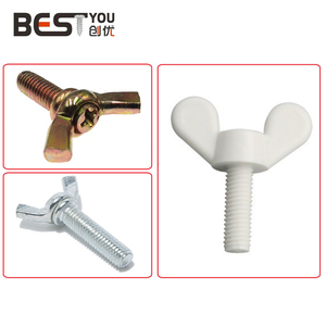 Wholesale Customized Plastic Hand Twist <strong>Knurled</strong> Butterfly Nylon Wing Head <strong>Bolt</strong> Set Thumb Screw