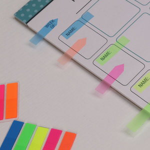 Cute Translucent Color Highlight <strong>Index</strong> Stickers Thin Strip Arrow Mark Sticky <strong>Note</strong> for Stationery <strong>Notebooks</strong> Paper Material - Product Image 3