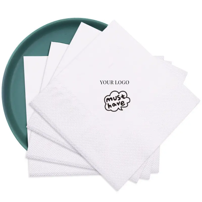 Guardanapo de papel decorativo descartável, toalhas de jantar com logotipo personalizado para mesa, cozinha, banheiro, festa de casamento
