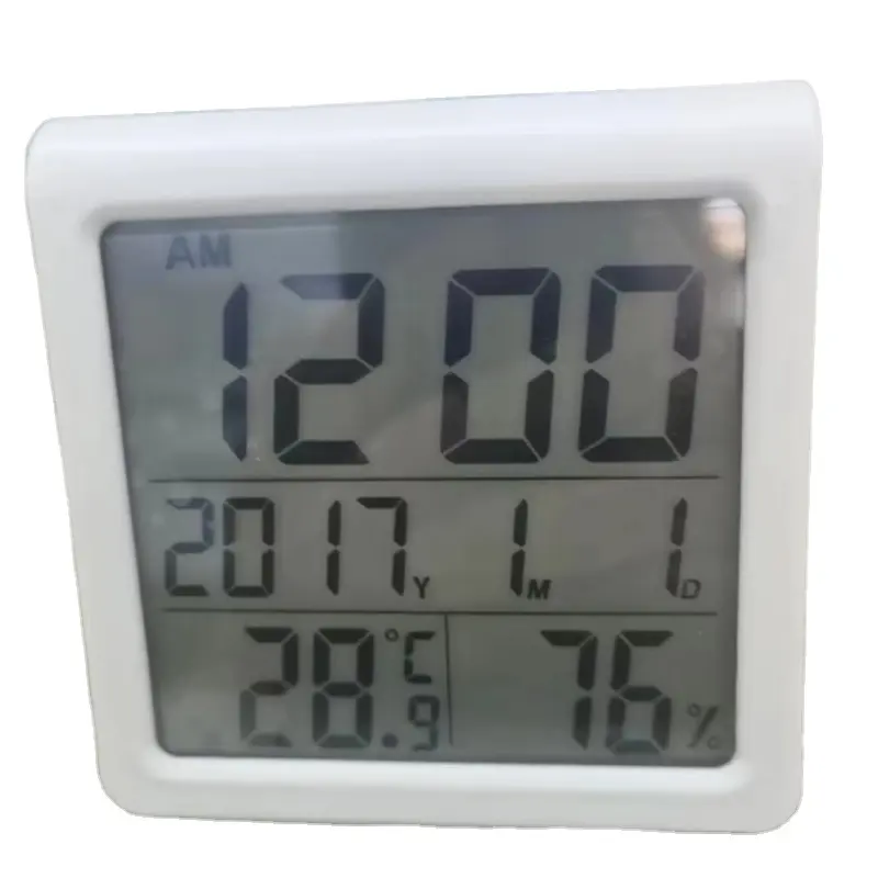 A temperatura e a umidade eletrônicas do LCD da precisão alta sensor HygroThermograph interno de Digitas para o interior e o exterior