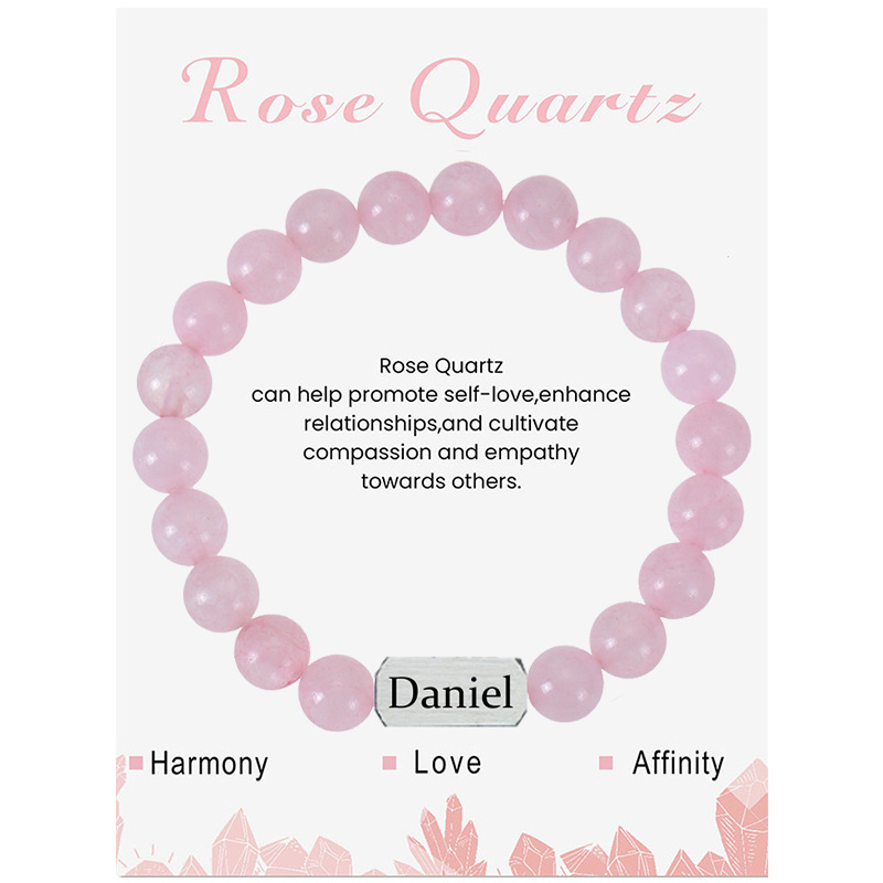 Pulsera de cristal rosa