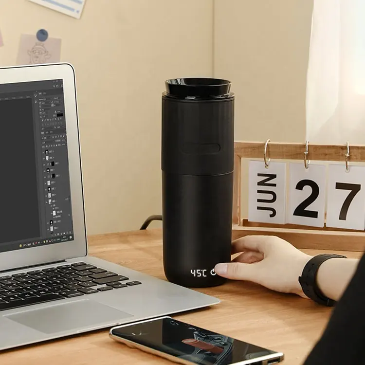 Custom Electric Stainless Steel Tumbler 400ml Boiling Water Temperature Control Travel Mug cup kettle