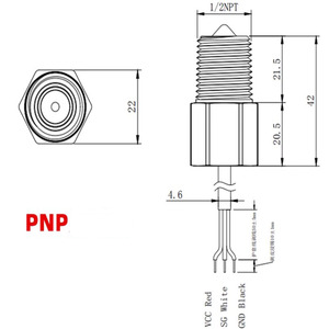 Taidacent 5V 24V NPN PNP carburante benzina Diesel serbatoio livello liquido sensore ottico livello liquido rilevatore 1/2 NPT SS sensore di livello