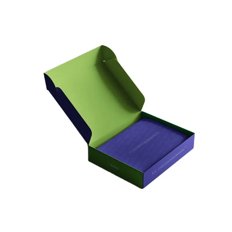 Индивидуальные цветные коробки для почтовых отправлений из гофрированной бумаги для одежды, картонная коробка, детские синие гофрированные коробки, упаковочная коробка для одежды