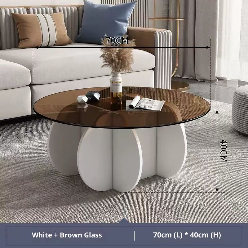 Brown glass + White base