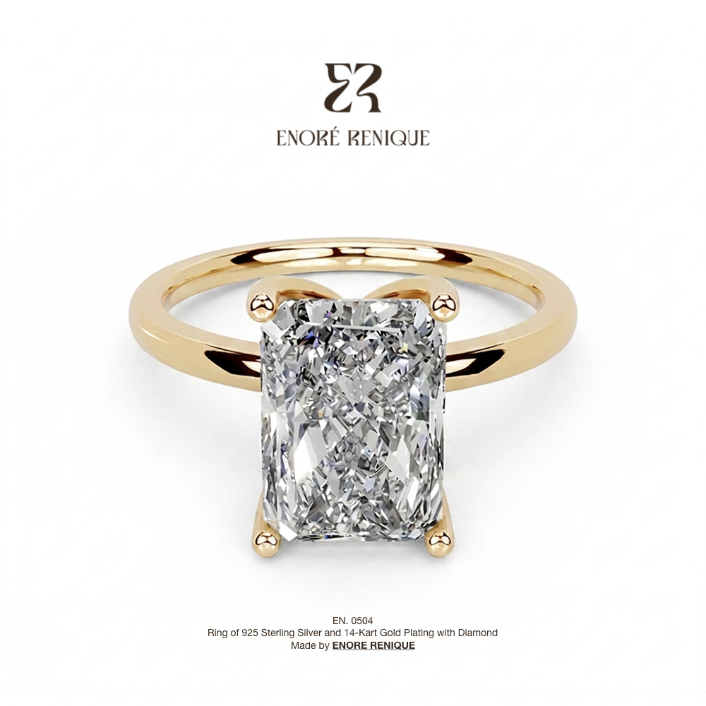 2 Carat Radiant Cut Moissanite Ring