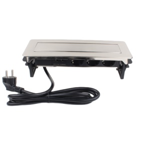 Multienchufes de escritorio eléctrico OEM con 3 salidas y cargador USB Enchufes montados al ras de mesa Enchufe emergente de escritorio - Product Image 1