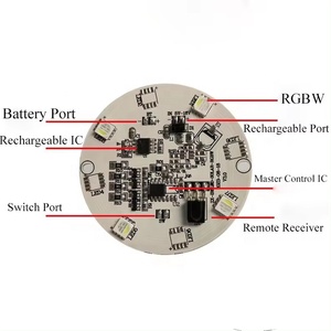 DC5V Multicolor <strong>LED</strong> <strong>RGB</strong> Light Circuit PCB Board With IR 24keys Remote Control Diameter 31mm for 3D NIght Light Moon Lamp - Product Image 4