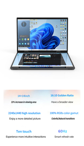 E140D Logotipo personalizado Doble pantalla táctil de 14 pulgadas 2 en 1 Tablet Yoga Computer PC Nuevo IPS Business Laptop con doble pantalla táctil - Product Image 5