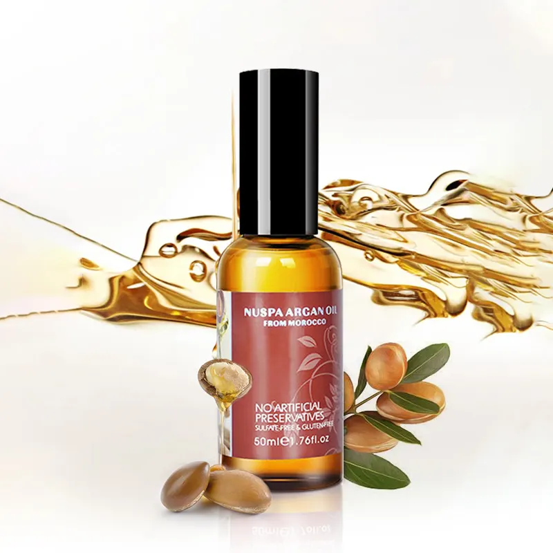 NUSPA-aceite de argán para el cuidado del cabello, suero de uso diario para el cuidado del cabello dañado, de Marruecos, Etiqueta Privada