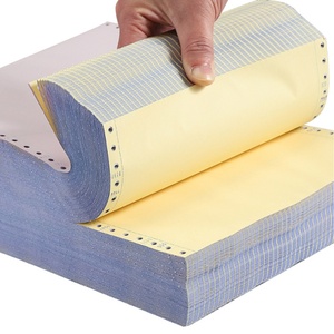 Papel de forma de computadora sin carbón continuo de 2 capas 45-80gsm NCR papel de factura de Oficina de Impresión