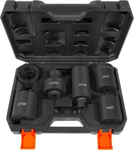 Mili somun soketi takım 6 parça aks fındık Hub somun sökücü yükleyici Ford Dana 50/60 Chevy ve Dodge için 1/2 "sürücü - Product Image 1