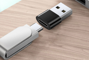 USB到USB C适配器C型母到公充电器转换器