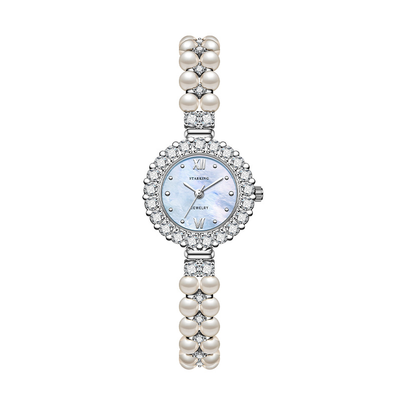 Womens blue pearl belt