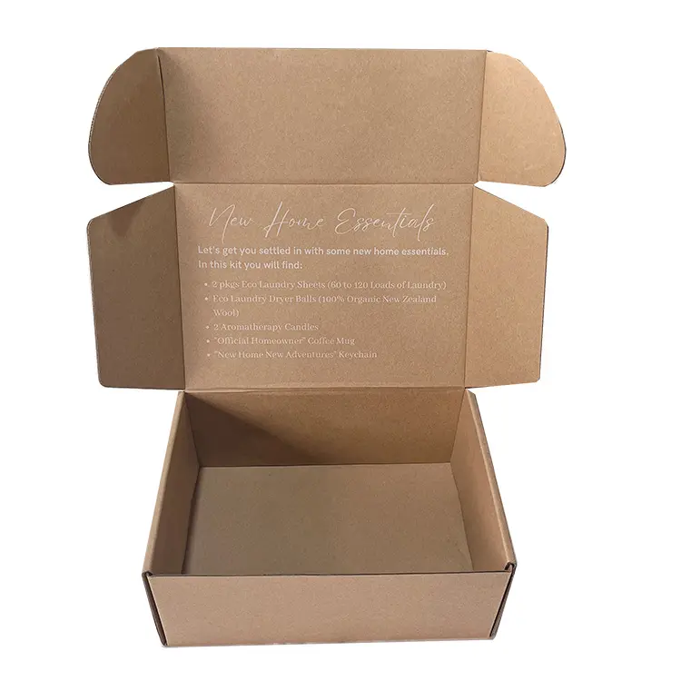 Großhandel Custom Wellpappe Mailer Versand box Bekleidung Verpackung Kraft Box Für Kleid Stoff T-Shirt Anzug Mailer BOX