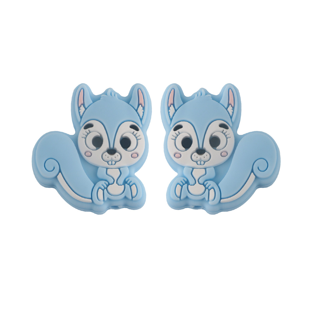 Squirrel Focal bead Pastel Blue SA124