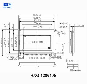 128x64 monocromo gráfico módulo pantalla lcd ks0107 controlador de pantalla lcd gráfica 20pin lcd con STN amarillo modo verde - Product Image 3