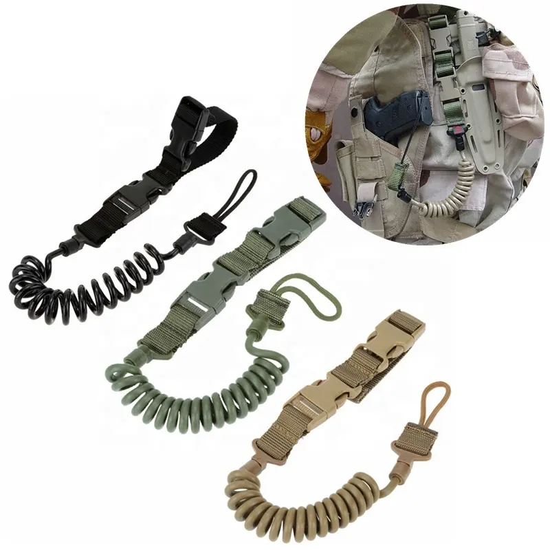 Quick Release Schieten Jacht Band Combat Gear Lanyard Tactische Lente Lanyard