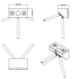 Bus betriebenes Tor zugangs kontroll system NFC/Münz betriebenes automatisches Stativ drehkreuz tor - Product Image 2