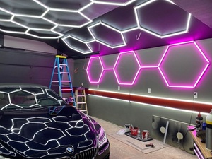 HanYin di alta qualità moderna Rgb luce esagonale Led per autolavaggio stazione di Garage lampada da soffitto Design esagonale luce Led - Product Image 5