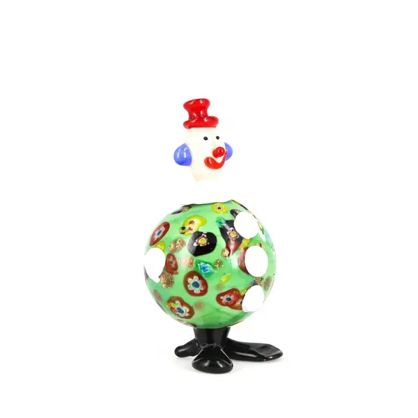 Nouvelle arrivée colorée italienne en verre soufflé clown ornements figurines en verre