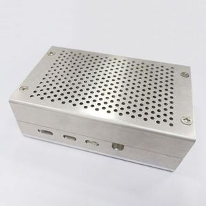 Hot <strong>Raspberry</strong> <strong>Pi</strong> 4 Aluminum <strong>Case</strong> Black Shell Silver Box Metal Enclosure for RPI 4 Model B - Product Image 4